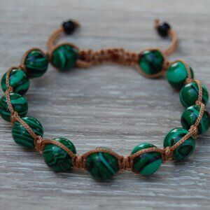 Tibetan Shamballa Style Bracelet,Large 10mm Beads,Drawstring Bracelet
